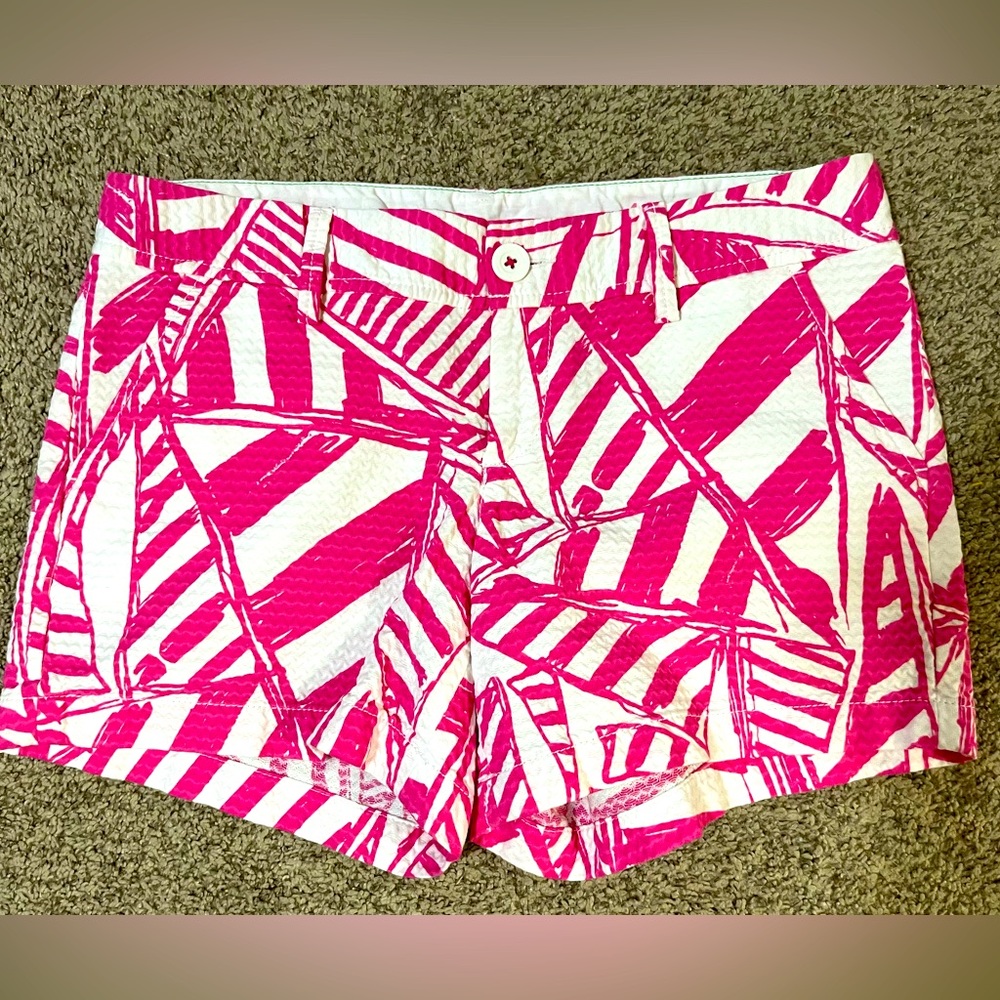Lilly Pulitzer pink and white shorts